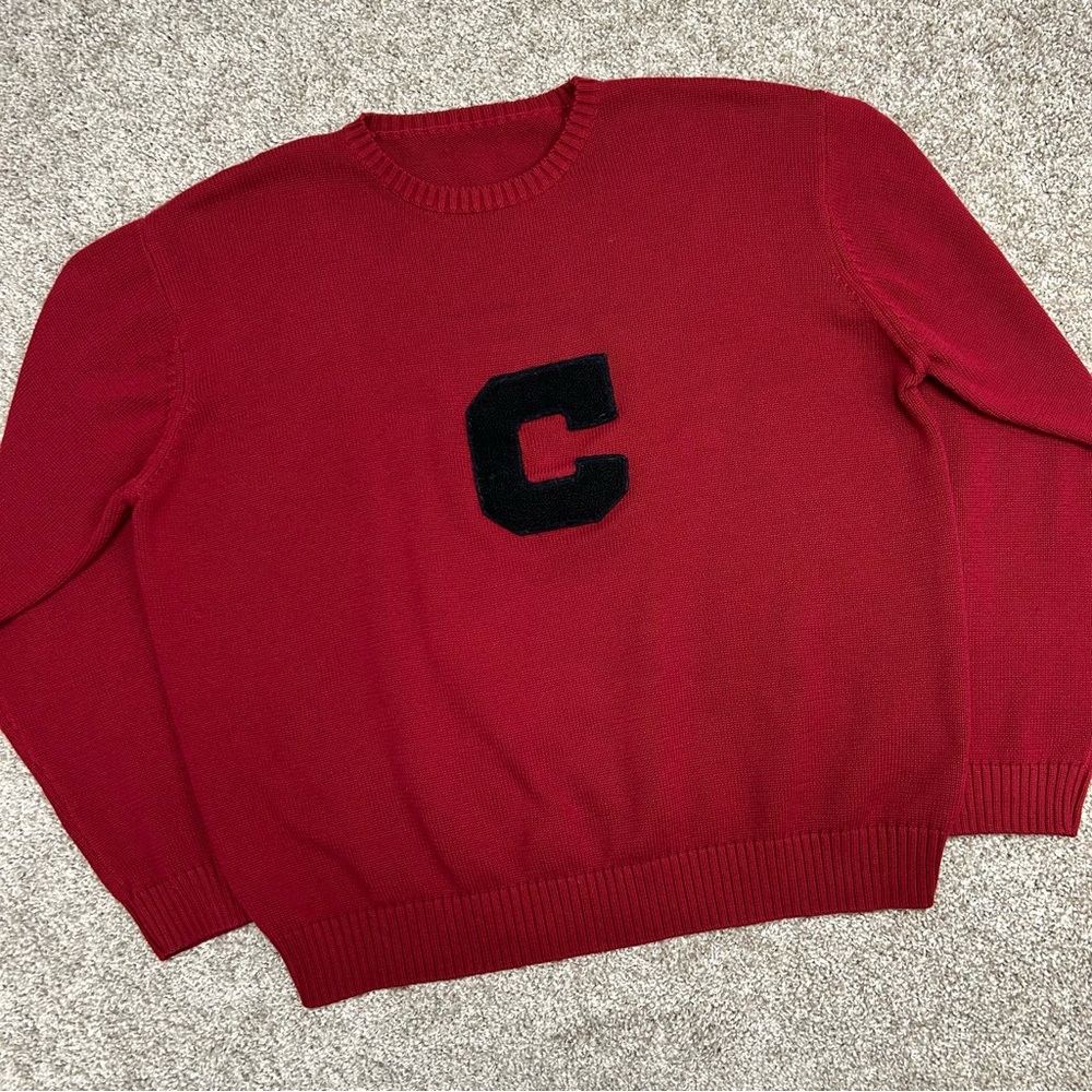 Vintage varsity sweater letter C men’s